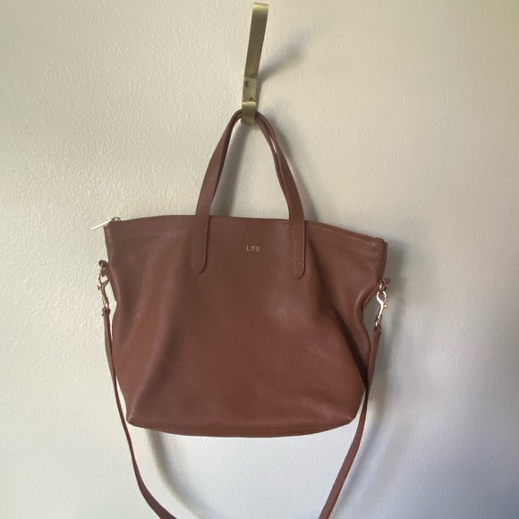 Cuyana Bags Cuyana Womens Leather Tote Shoulder Bag Brown Crossbody